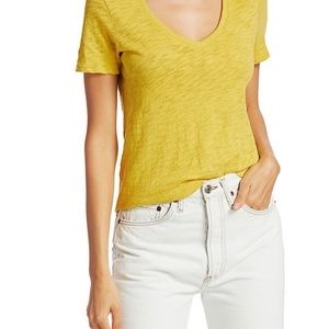 ATM Anthony Thomas Melillo Slub Jersey Classic V-Neck Tee